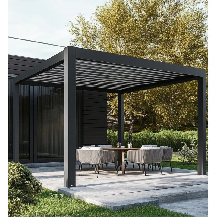 Pergola GERDA Antracyt wolnostojąca 4x3 | Twoje-Drzwi.pl