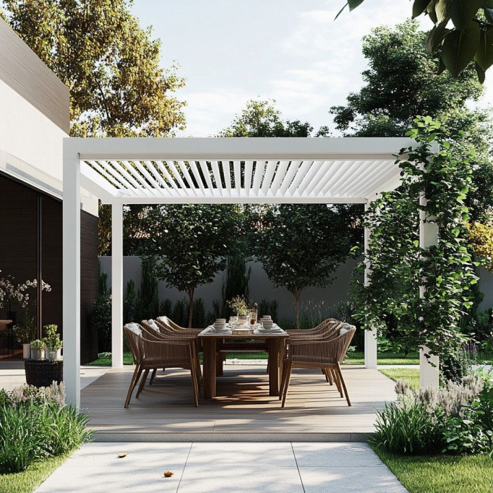 Pergola GERDA Biała wolnostojąca 4x3 | Twoje-Drzwi.pl