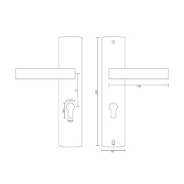 Klamka VDS Belvia 72mm patyna wkładka | Twoje-Drzwi.pl