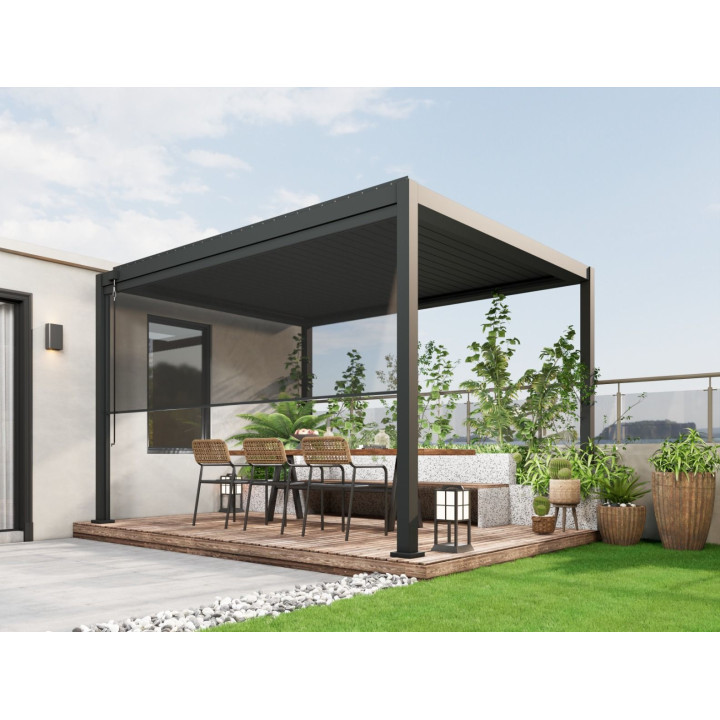 Pergola GERDA Antracyt przyścienna 3x4 | Twoje-Drzwi.pl