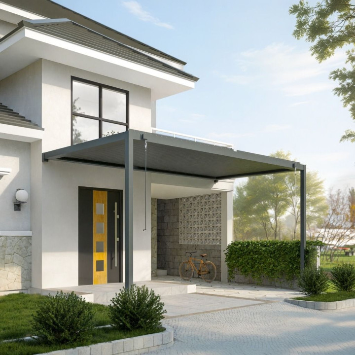 Pergola GERDA Antracyt przyścienna 3x4 | Twoje-Drzwi.pl