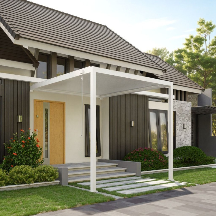 Pergola GERDA Biała przyścienna 3x4 | Twoje-Drzwi.pl