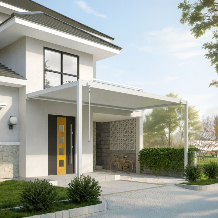 Pergola GERDA Biała przyścienna 3x4 | Twoje-Drzwi.pl