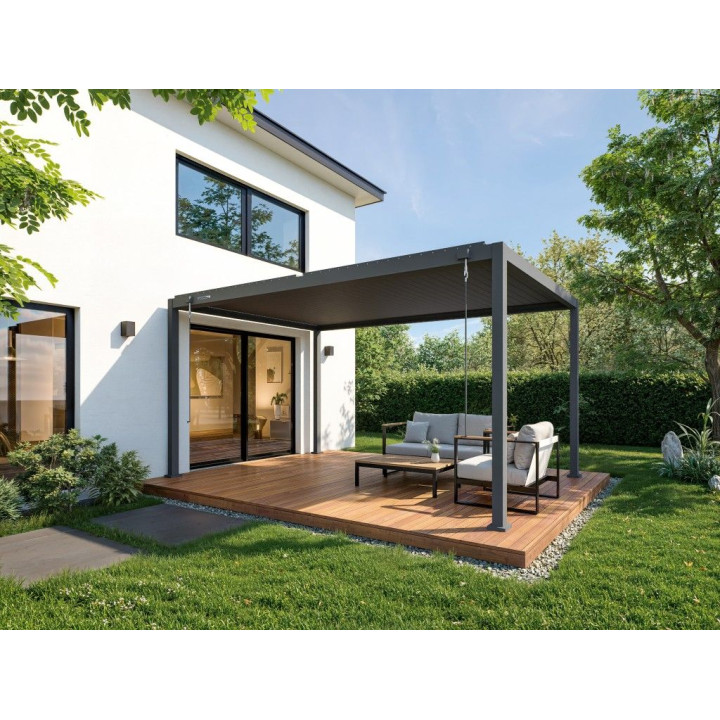 Pergola GERDA Antracyt wolnostojąca 5x3 | Twoje-Drzwi.pl
