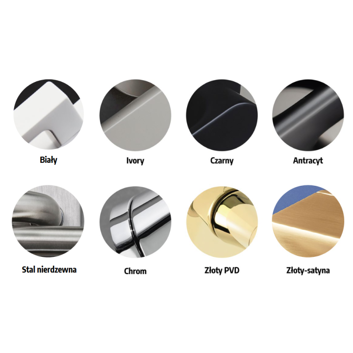 Klamka VDS Tender Fit czarny rozeta kwadratowa Fit